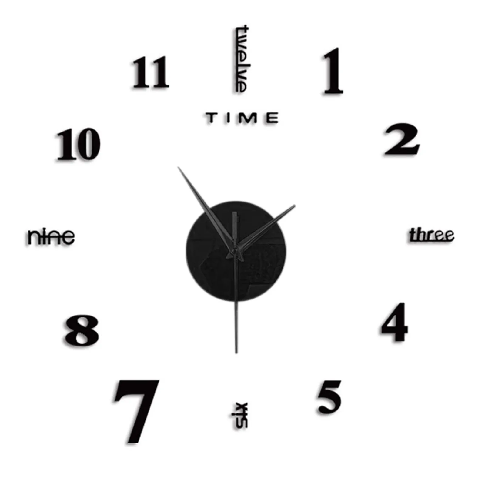 Wall Clock 3D Wall Clock Large 3D Wall Clock Luminous Classic Wall Clocks DIY Digital Clock Watches Stickers Silent for Home Living Room Table