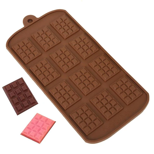 Chocolate Mold Silicone Mould 12 Cavity Bakery Tool DIY Dessert Accessories  Flexible Chocolate Bar Molds Silicone - AliExpress