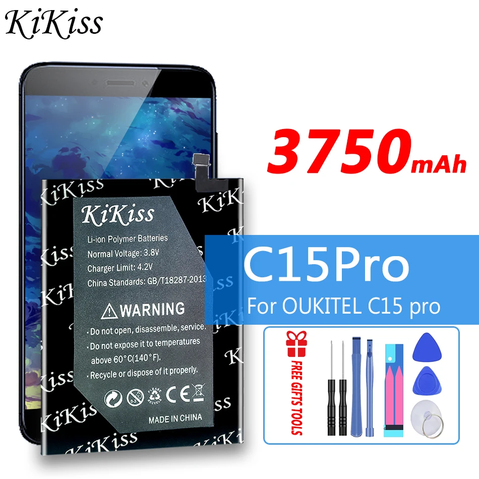 

3750mAh KiKiss Rechargeable Battery for Oukitel C15 Pro C15Pro Mobile Phone Batteries