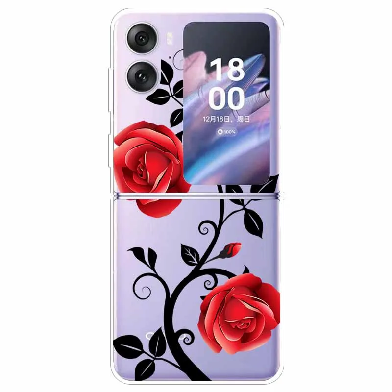Transparent Hard Case for Oppo Find N2 Flip 5G - Clear Edge Foldable Protection