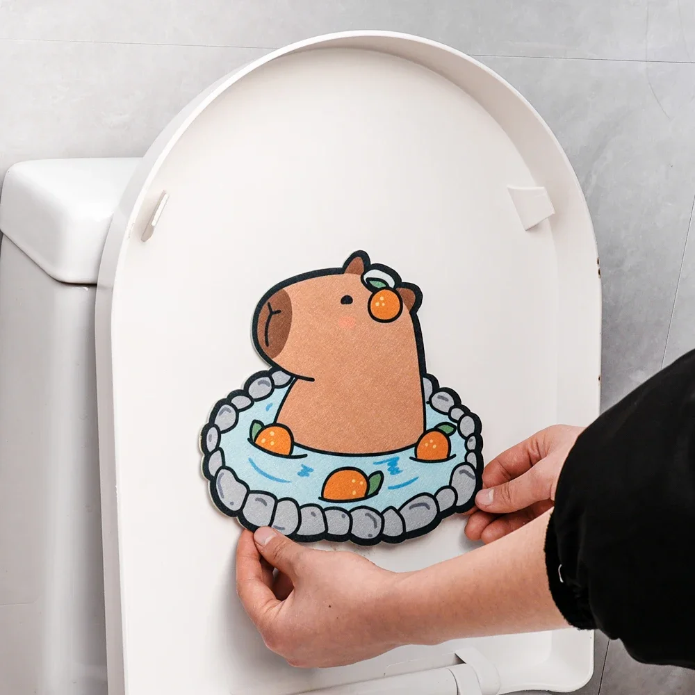 1/5pcs Cartoon Animal Toilet Deodorant Stickers Rose Lemon Jasmine Fragrant Toilet Sticker Remove Odor Decoration Sticker