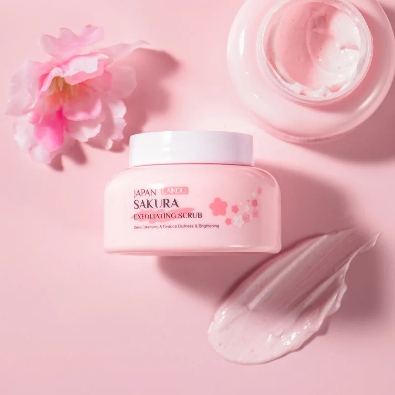 Facial Exfoliant LAIKOU Sakura Peeling Exfoliating Scrub 100g