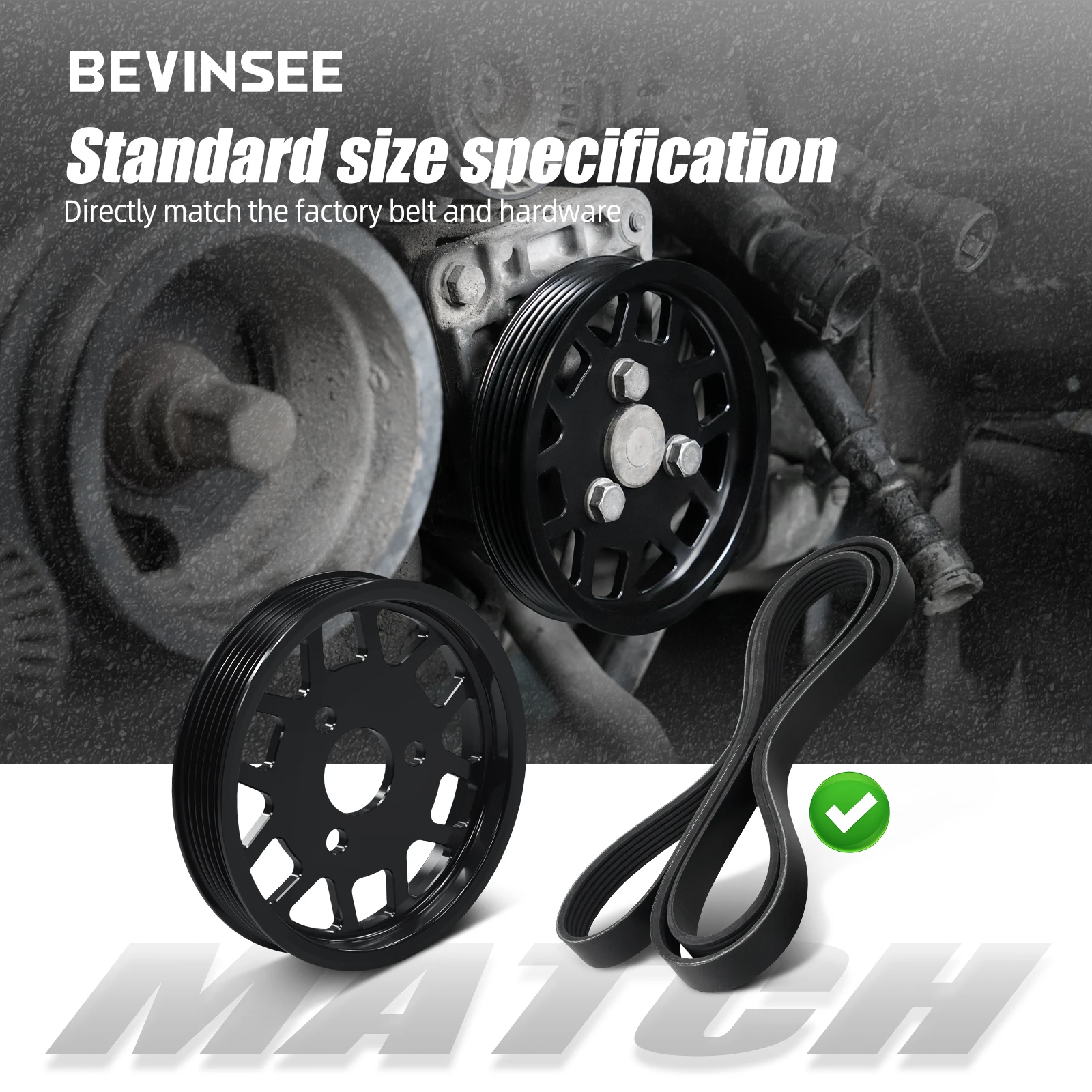 Power Steering Pump Pulley & Water Pump Pulley for BMW E46 E39 E38 E53 E83 M54 M52TU Engine 32421740858 11511436590 car clutch generator pulley