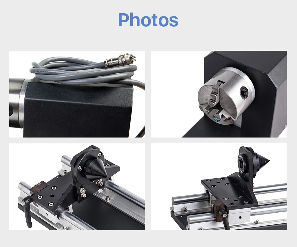 Cloudray Dreh Gravur Befestigung mit Chucks Stepper Motoren für Laser Gravur Schneiden Maschine Modell B – Detail 5