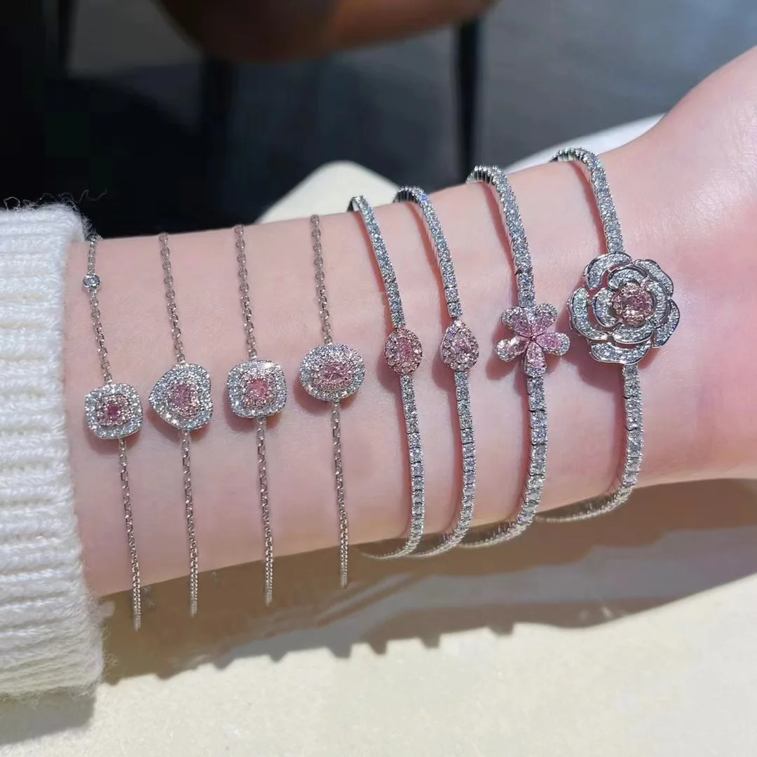 EBJ Rice Silver Color Zircon Stone Chain Model Detail Women's Ring Combination - Piteşti main image 1