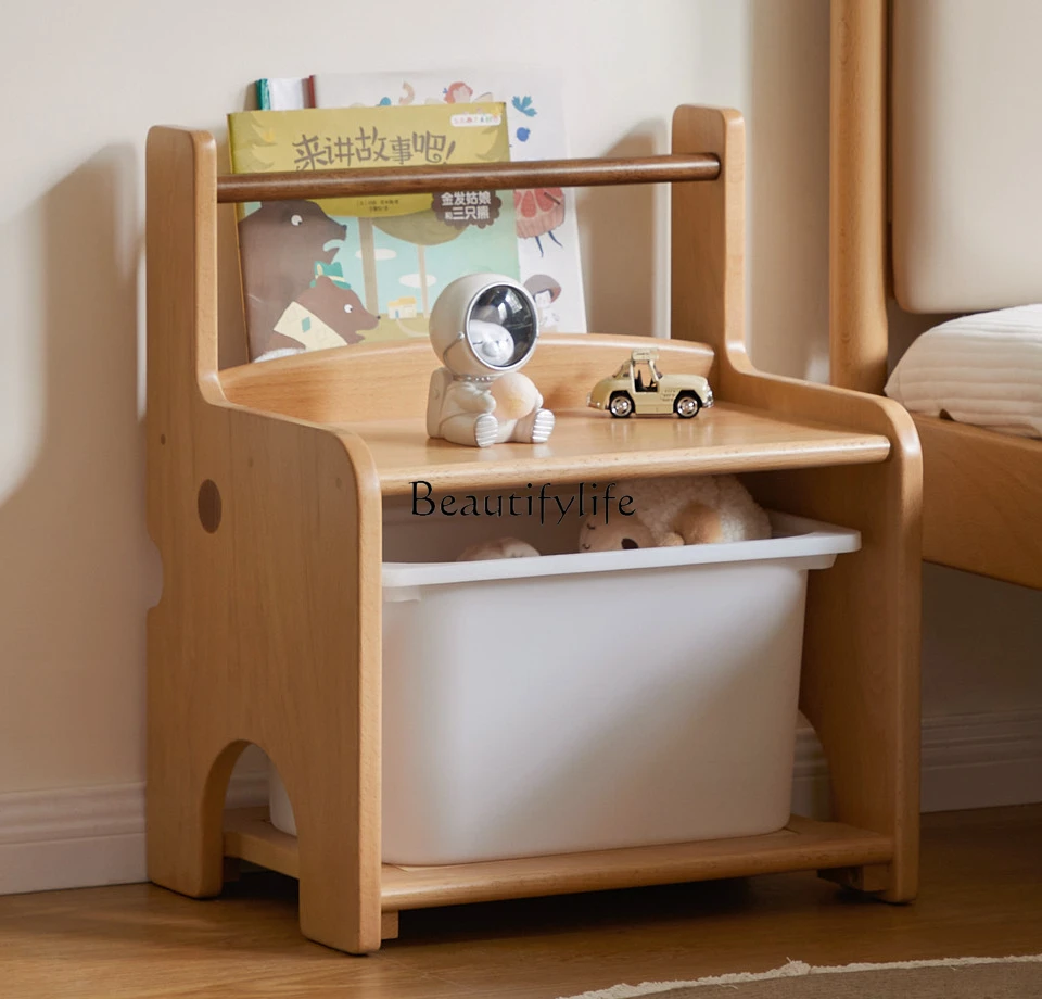 Solid Wood Bedside Cabinet Bedroom Bedside Storage Storage Cabinet Beech