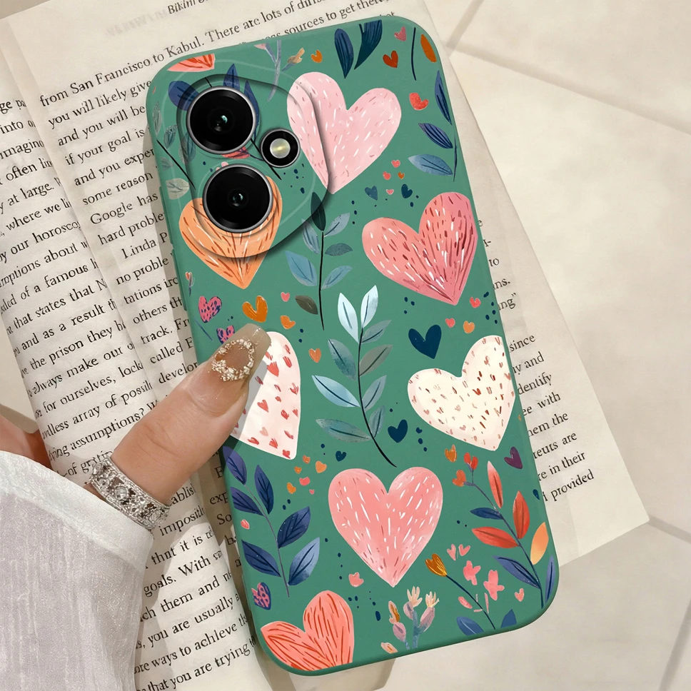 Fresh Watermelon Print Soft Liquid Silicone Anti-Slip Full Protection Phone Case