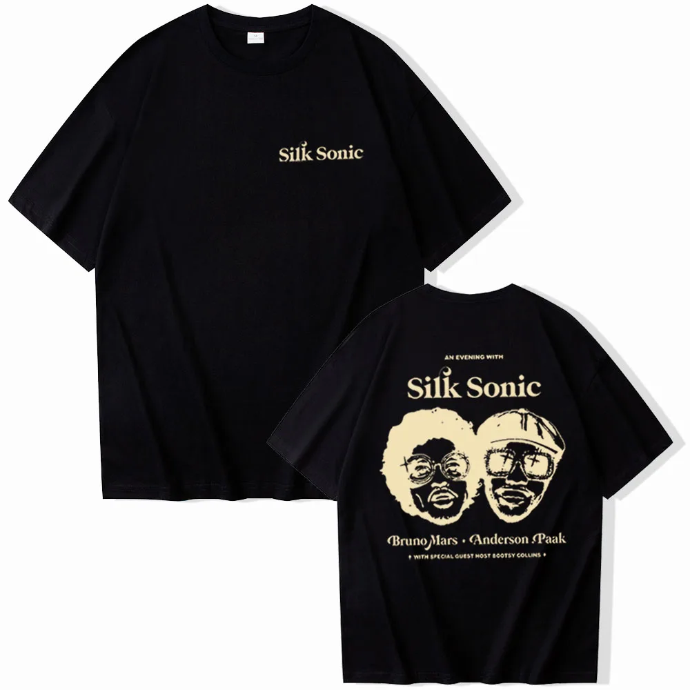 thumbnail image 1 of Camiseta de seda de Bruno Mars Sonic Regalo para fans de Bruno Mars Merchandising musical de Bruno Mars Camisetas unisex, 1 of 4