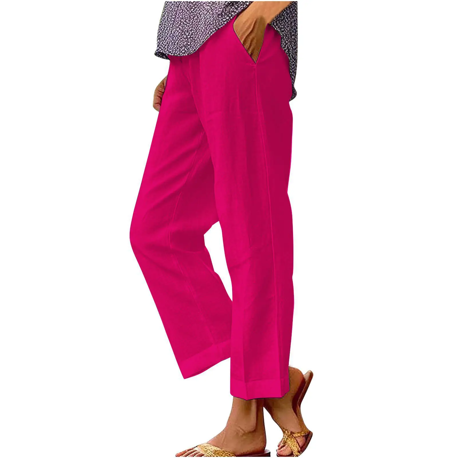 Rose red pant only