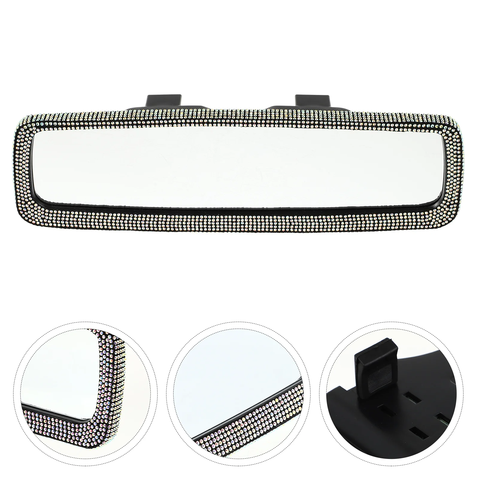 

Rear View Camera Mirror Rearview Bling Car Accessories Auto Rhinestone Automatic Interior