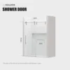 Shower Door 56-60" W × 76" H Glass Shower Door,Frameless Shower Door with Handle and Seal Strip for Waterproof,Sliding ,Sliver 6