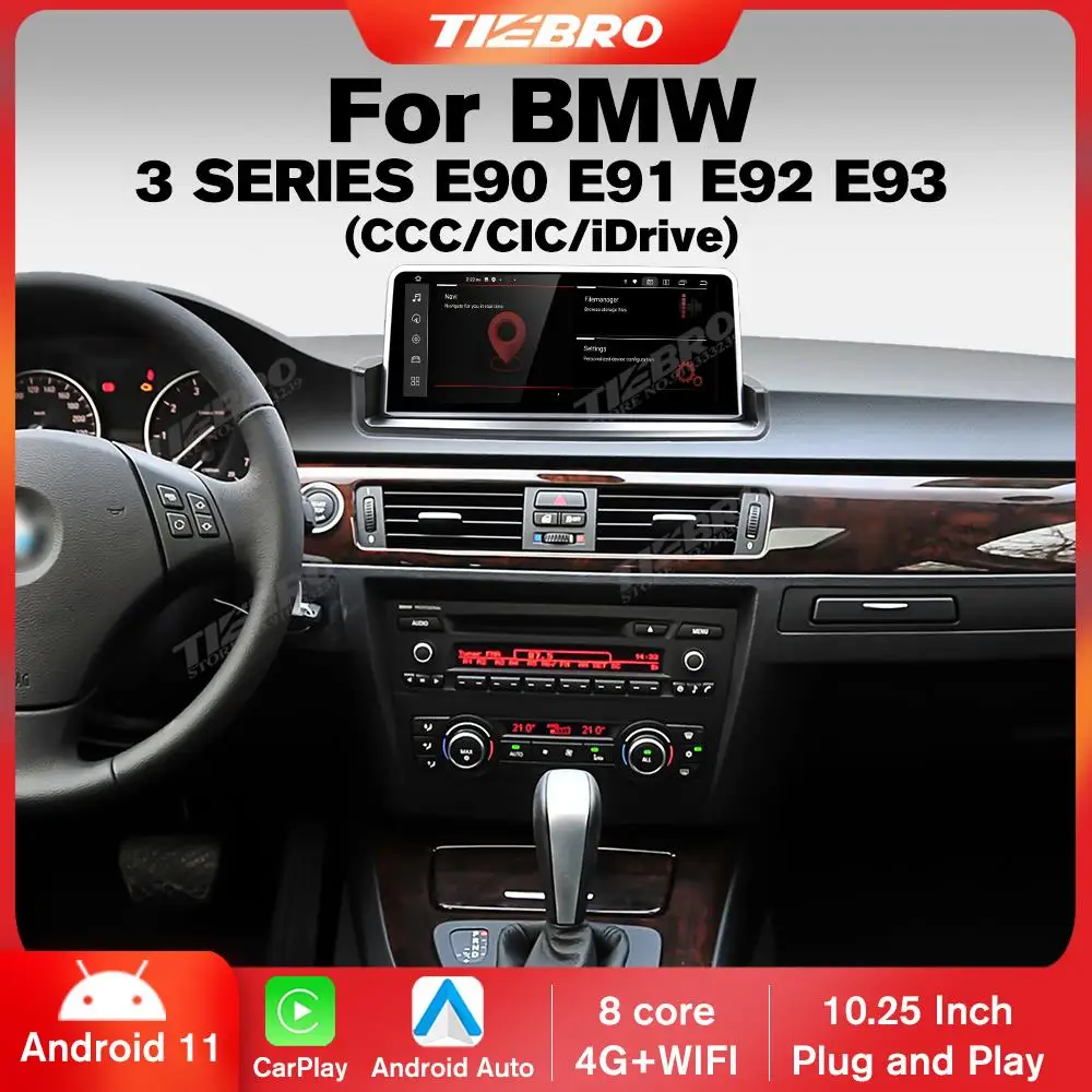 Erisin 8.8 CarPlay Android 11 Autoradio GPS Navi für BMW 3 Serie E90 E91 E92 E93 5 Serie E60
