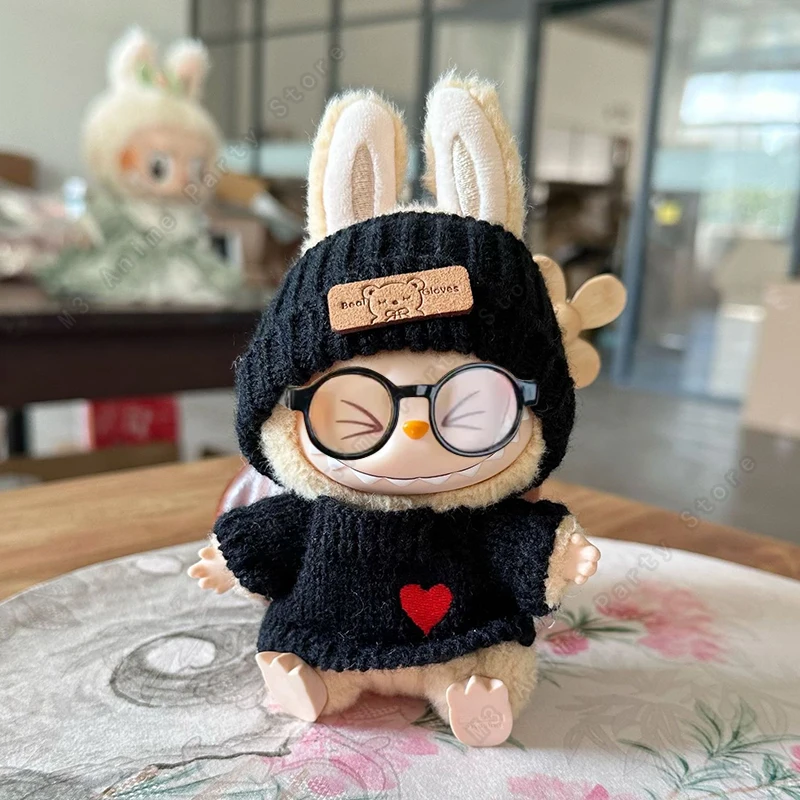 17cm Labubu Doll Clothes Set | Sweater, Hat, & Accessories