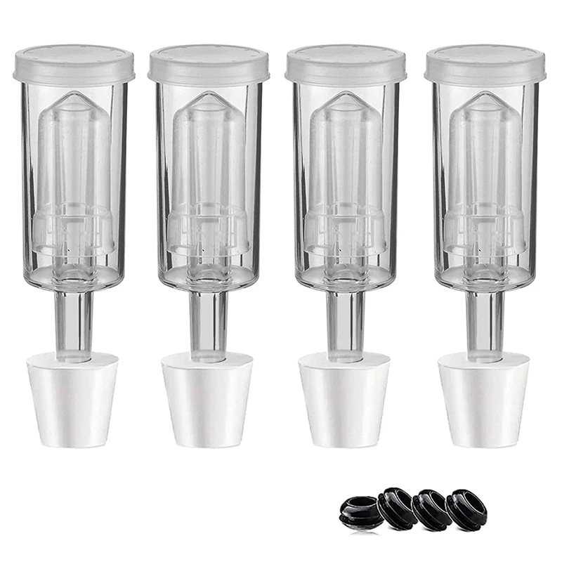 Coperchi Di Fermentazione Kit Airlock Con 6 Tappi Air Locks Fermentazione Airlock Birra Vino Kombucha Brewing Kit Airlock Bubble