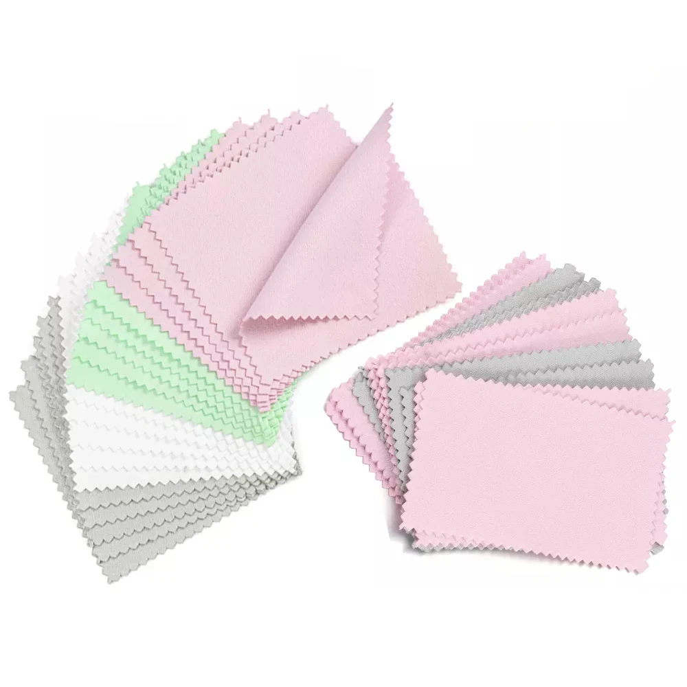 10/20/50Pcs Clean Cleaning Cloth Polishing Wiping Cloth for Silver Gold Platinum Jewelry Anti Tarnish Jewelry Tools