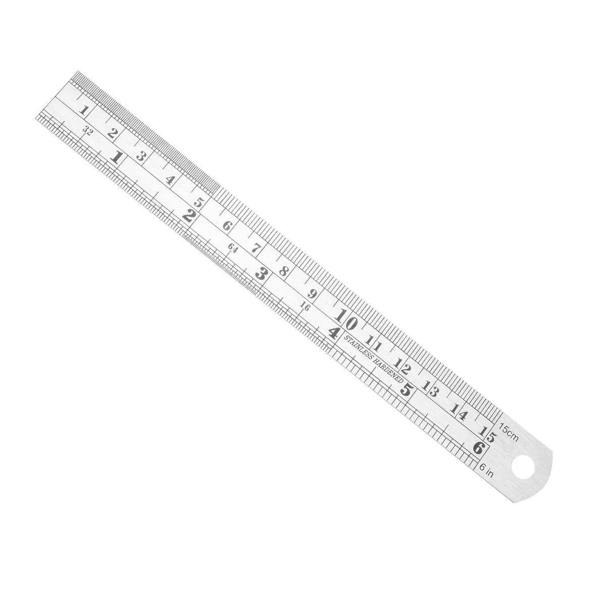 4Pcs 더블 스케일 스테인레스 스틸 직선 자 컴팩트 15Cm 학교 용품 제도 도면 측정 도구 자