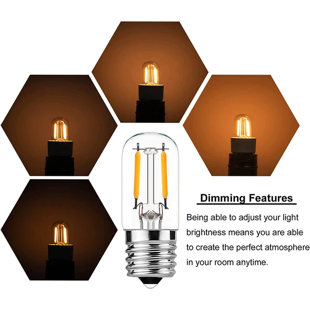 15W 120V Bulbs E12 T20 Salt Lamp Bulbs 15W 120V - Himalayan Salt Lamp Replacement Bulbs (2 Pack) Orthodontist Bracket Tool