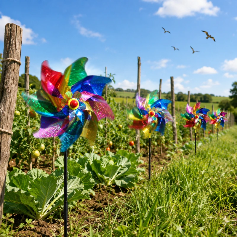 레이저 조류 퇴치 풍차 회전식 야외 조류 퇴치기 비둘기 발코니 농지 도구 정원 용품 풍차 장난감