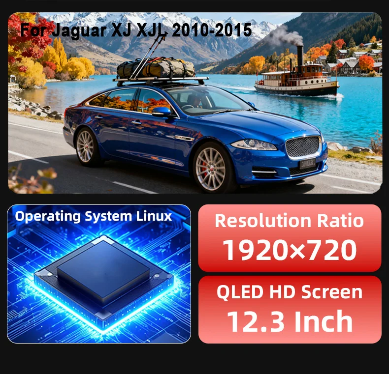 For Jaguar XJ XJL 2010-2015 Carplay Car LCD Digital Instrument Cluster Speedomet