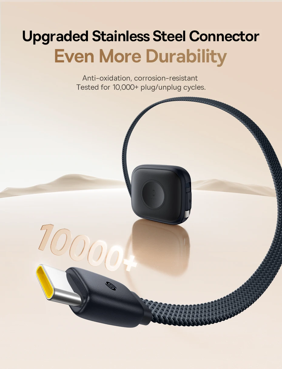 Baseus 100W Retractable USB-C Cable with Apple Watch Charger