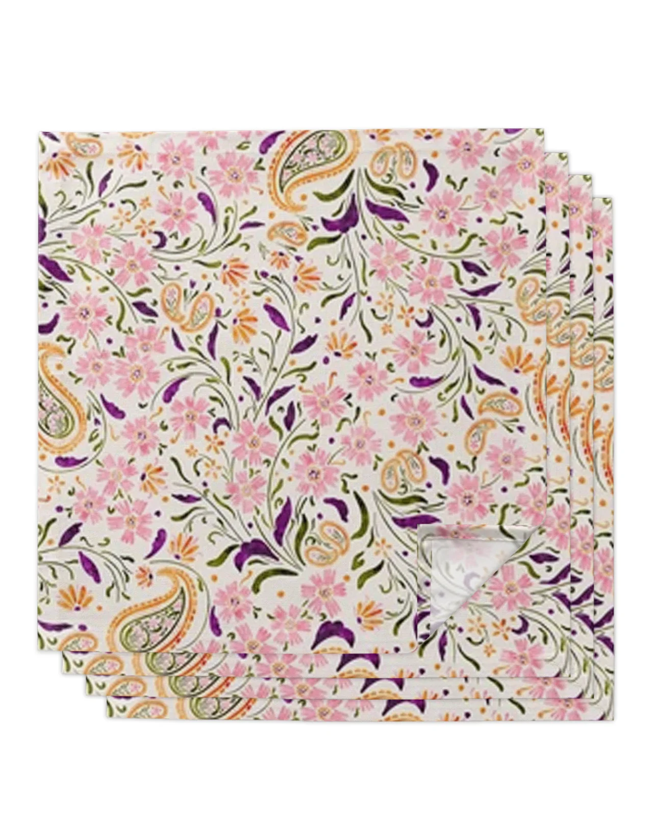 

Floral Paisley Pattern Square Napkins For Party Wedding Decor Tea Towel Soft Kitchen Dinner Table Napkins