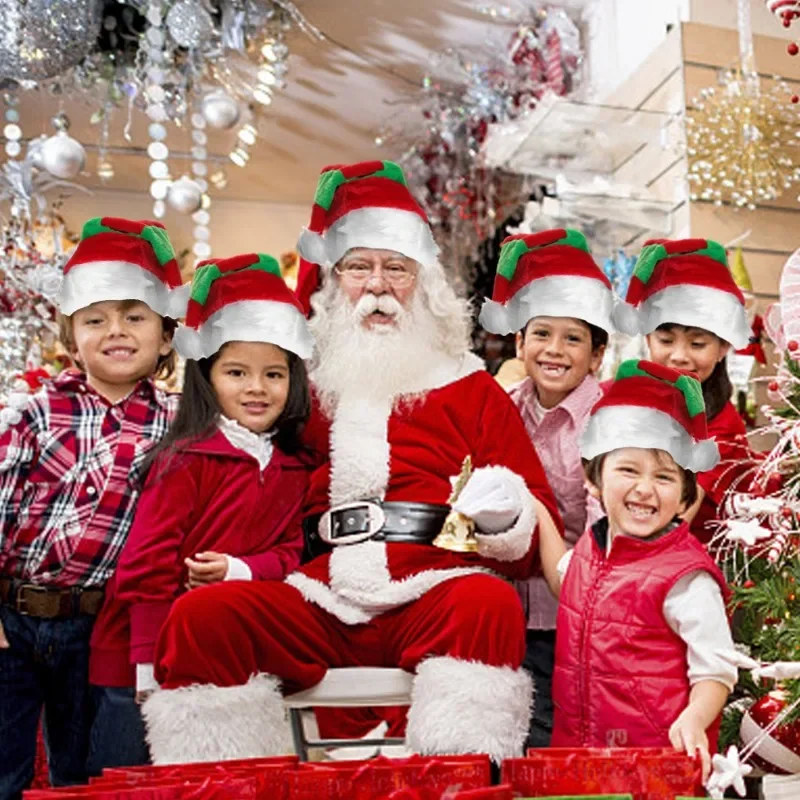 Cappello Di Natale Rosso Peluche Babbo Natale - Foto 5