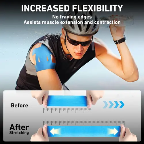 1/5/10PC Precut Kinesiology Tape for Shoulder Support & Stability,Shoulder Pain Relief Athletic Tape - Waterproof & Elastic - Image 5