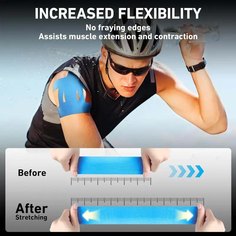 1/5/10PC Precut Kinesiology Tape for Shoulder Support & Stability,Shoulder Pain Relief Athletic Tape - Waterproof & Elastic - Image 5