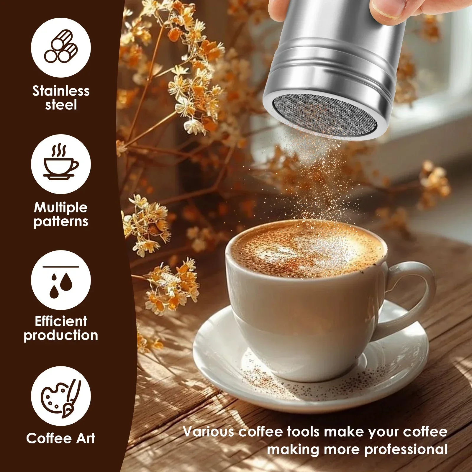 طقم فن اللاتيه للقهوة مكون من 24 قطعة، مجموعة أدوا...