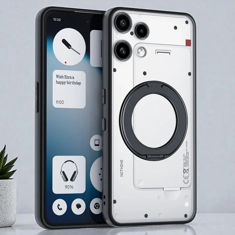 Acrylic Transparent Magnetic Shockproof Phone Case with 360° Protection