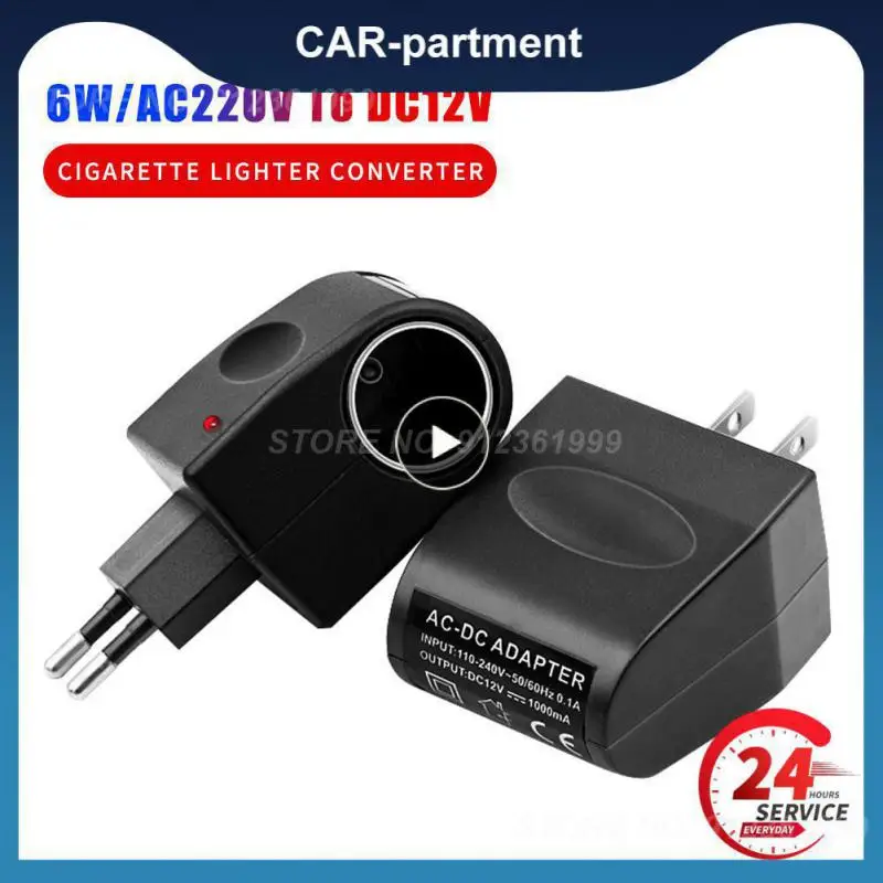 

EU 220V To 12V DC Car Power Adapter Socket Converter Car Cigarette Lighter For Automobile Wall Socket Splitter Charger