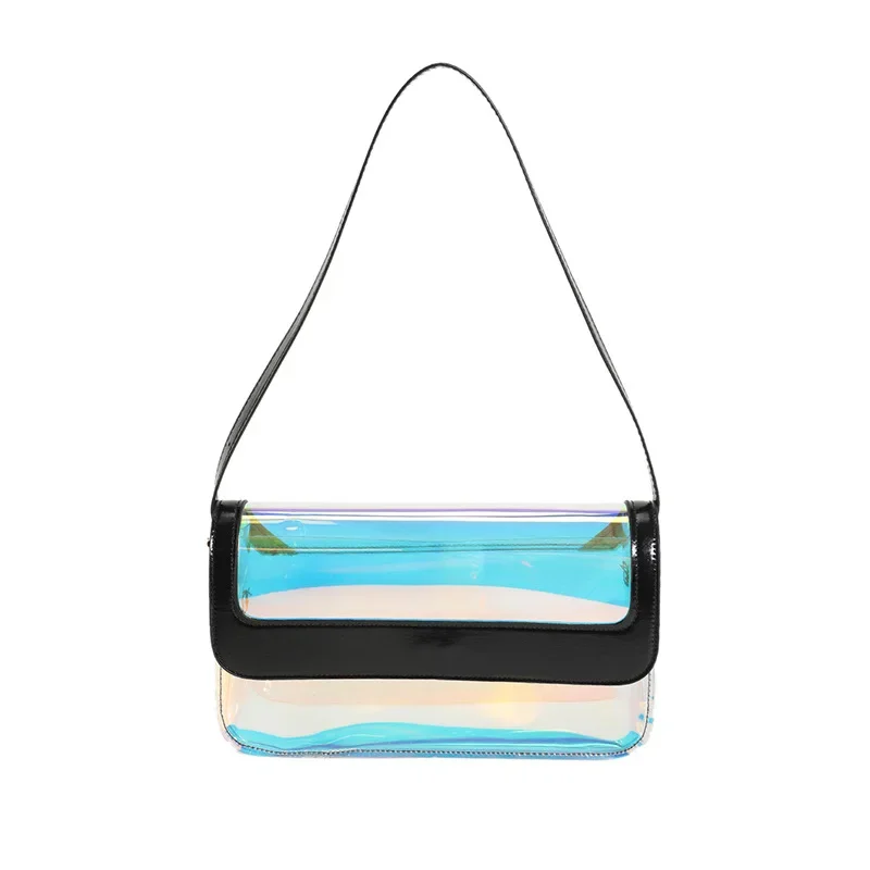Shoulder Bags New Transparent Fashion Underarm Bag Simple Casual Small Square Purses Handbag Daily Commute Work Leisure Shopping