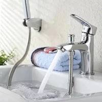 ก๊อกน้ำแบบรูเดียวสำหรับอ่างล้างหน้าในห้องน้ำแบบใช้ได้สองแบบ หัวฝักบัว และก๊อกน้ำผสมน้ำร้อนน้ำเย็นอเนกประสงค์ 4