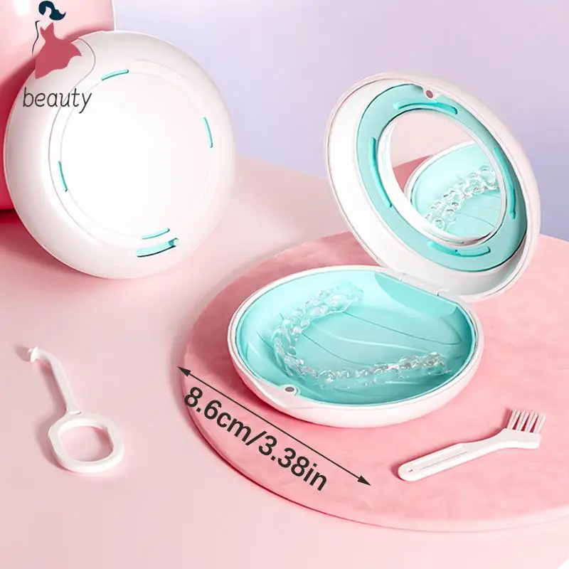 

Женская коробка с зеркалом, стоматологический ортодонтический фиксатор, портативные искусственные аксессуары для стоматологии, уход за полостью рта