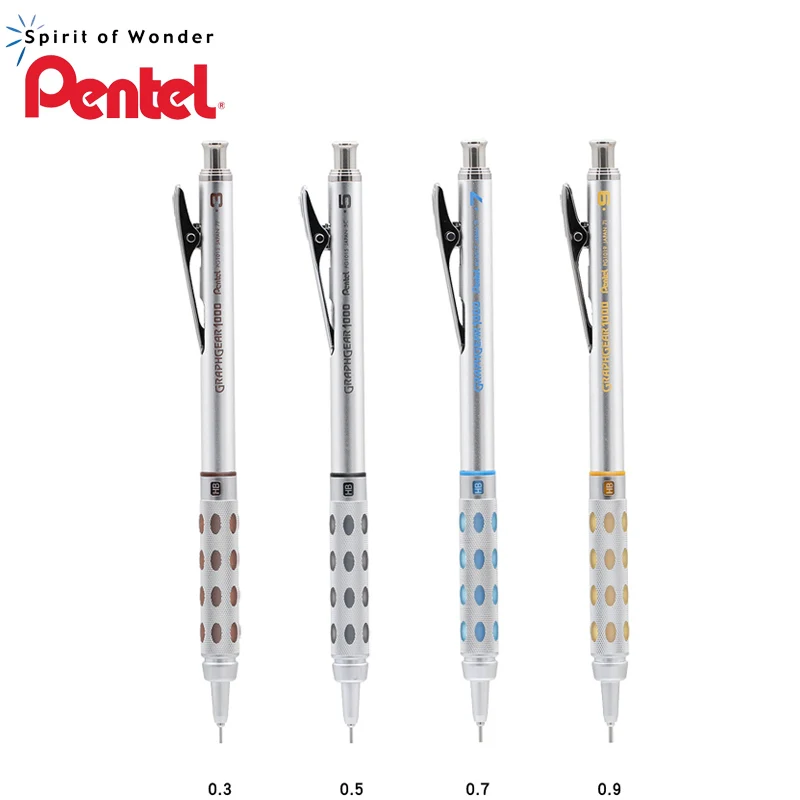 Фото Механический карандаш для рисования Pentel GraphGear 1000, 1 шт., механический карандаш для студентов, механический карандаш 0,3, 0,5, 0,7, 0,9 мм нелегко сломать №1