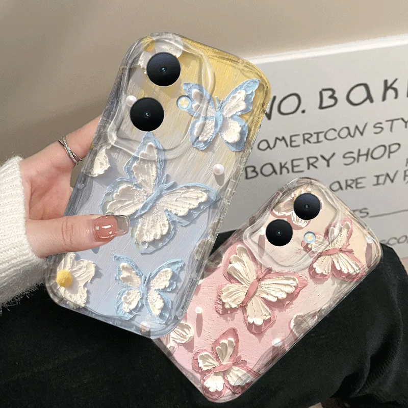 Butterfly Pattern Shockproof Flexible TPU Protective Case