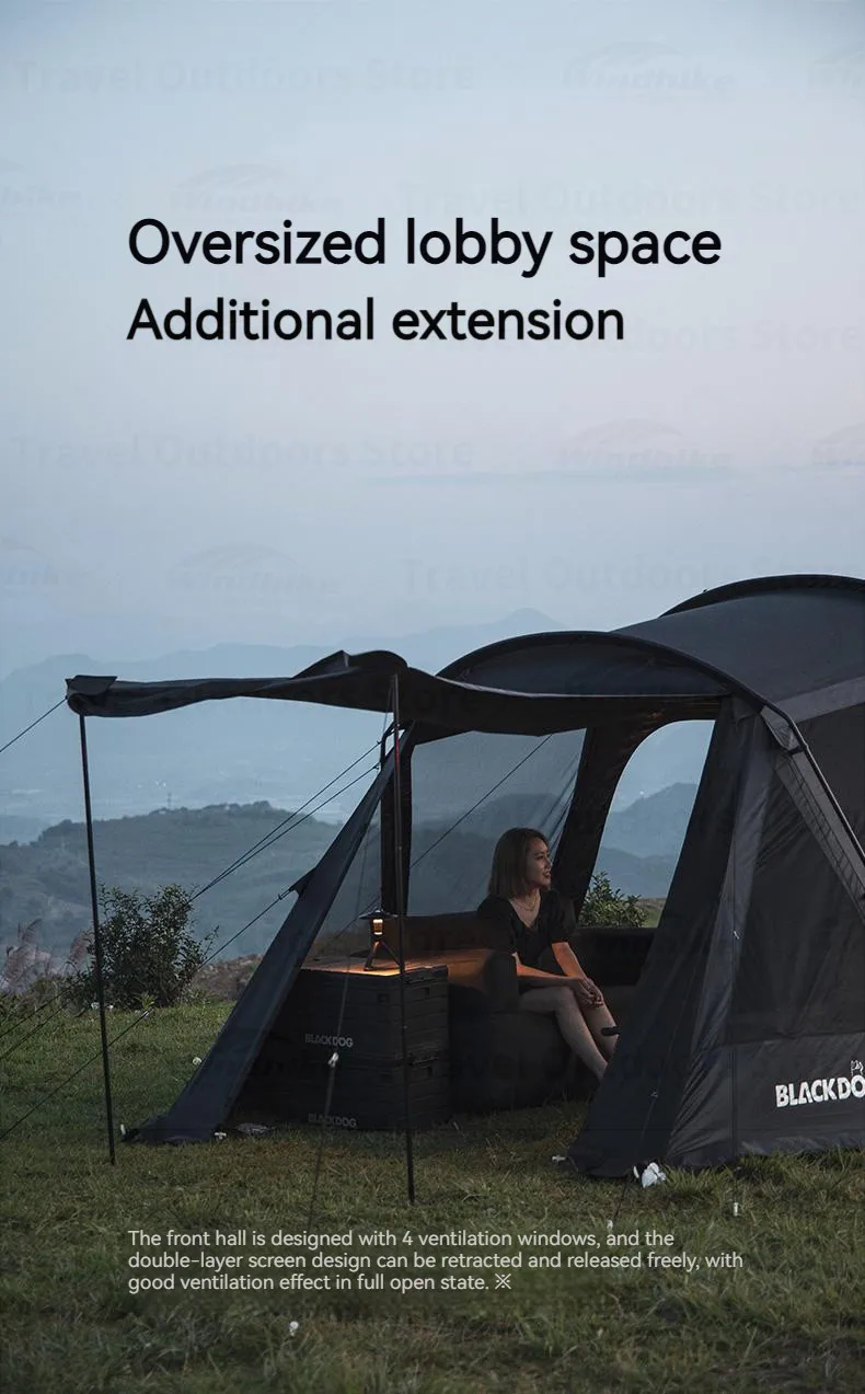 BLACK DOG Tunnel Tent - 5-8 Persons 
