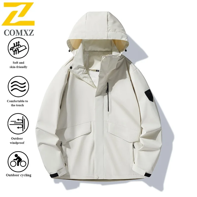 Unisex Waterproof Windproof Softshell Jacket Korean style Sun Protection Breathable Membrane for Hiking Outdoor Activities 2025