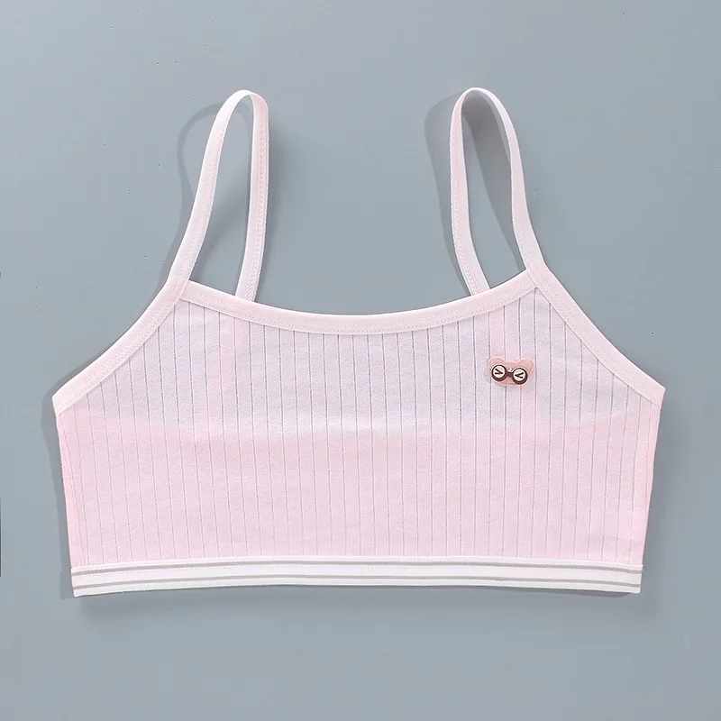 Cartoon Summer Young Children's Breast Care Bras Developmental Girls Training Bra Puberty Students Kids Vest Teenage Underwears training bra