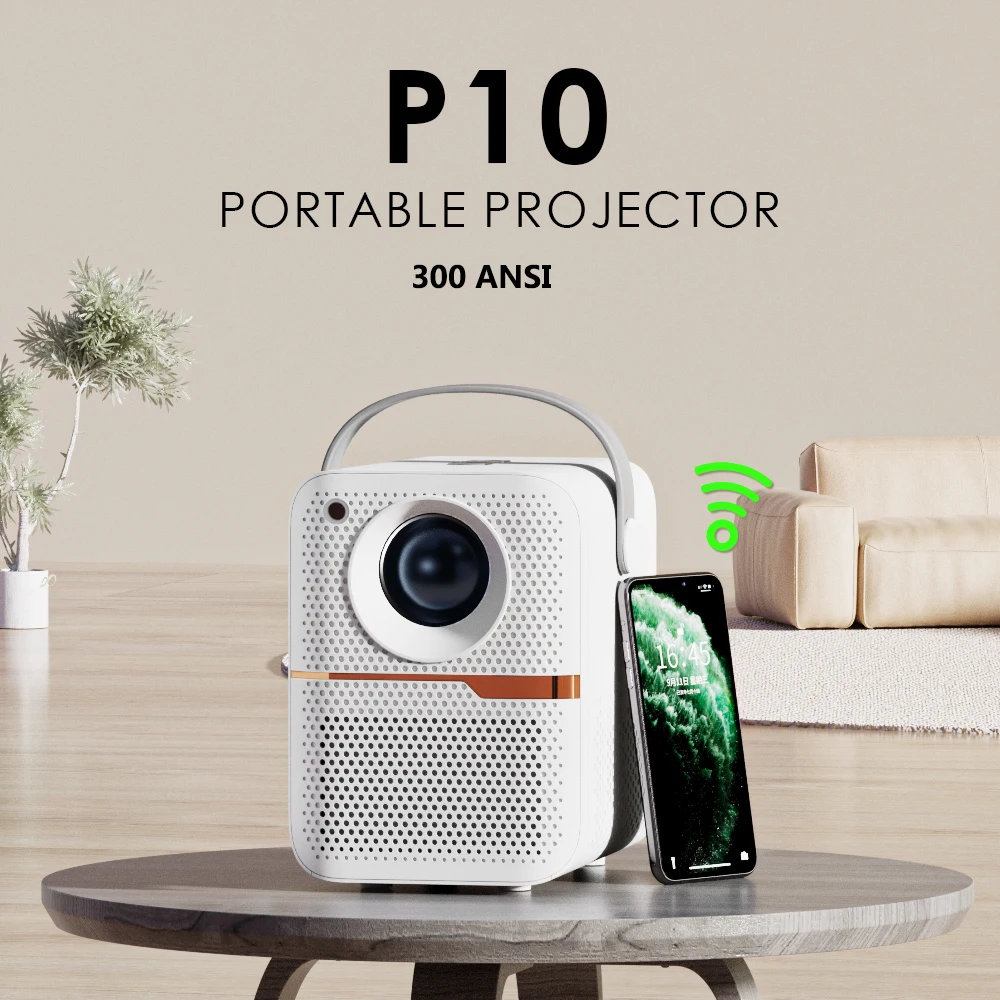 Android10 4K HD Projector H700 300ansi WiFi BT Support 1080P Video P10 Smart Portable Projector Outdoor Home Cinema Theater