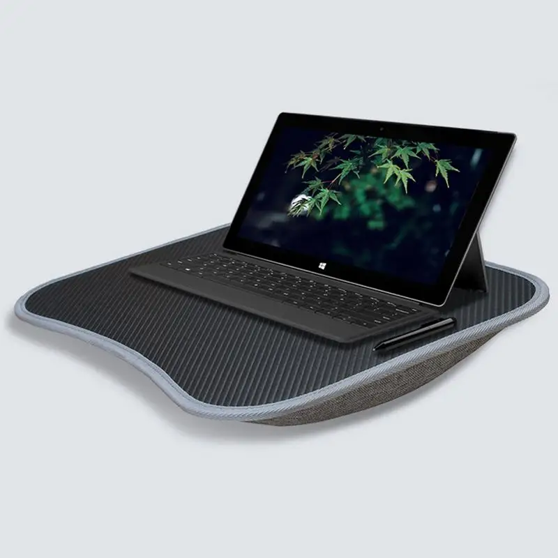 Scrivania pieghevole per computer portatile, vassoio da letto per guardare film su letto/divano/divano/pavimento, 53,3 x 30,5 x 25,4 cm, bianco