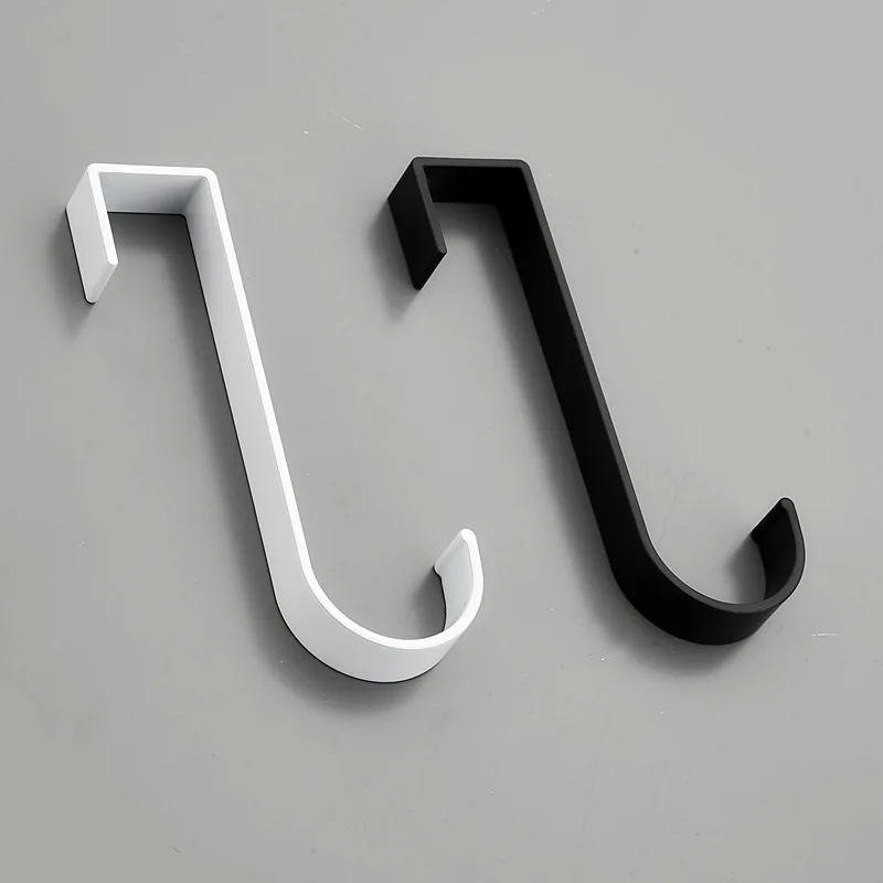 1PCS Creative Multifunctional Hook Space Aluminum Radiator Cabinet Door  Rear Hook Bathroom Towel Small Hook Home Accessories