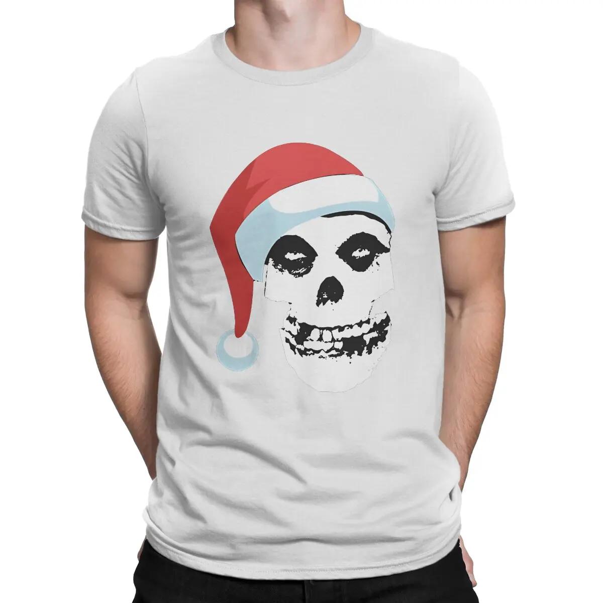 thumbnail image 1 of Camisetas de punk rock con música carmesí para hombre, humor de banda, algodón puro, cuello redondo, manga corta, 1 of 7