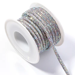 Colorful Rhinestone Chain for Jewelry, Clothing, and Accessory Crafting (Ab color)