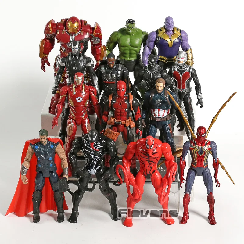 Marvel Super Eroe Action Figure TOYS Spiderman Iron Man Thor Loki THANOS 