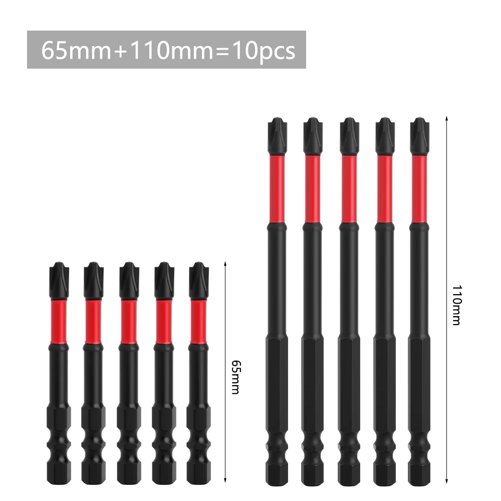 LAVIE 1/4 Zoll Sechskant-Schaft Stark Magnetisch 5A S2 Material PH2 X 65mm 110mm Rutschfester Schraubendreher-Bit P03065O P03110O – Detail 8
