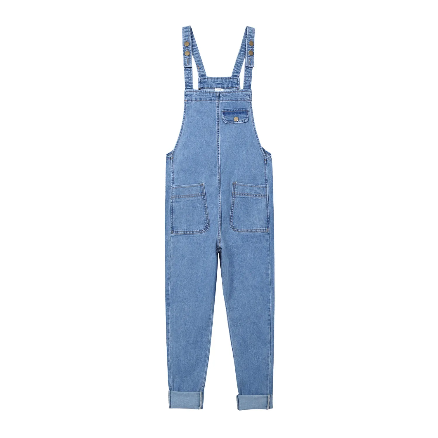 Women Denim Jumpsuit  Rompers  Fashion  Casual Straight Ladies Clothing Female  Single Breasted   Jumpsuits