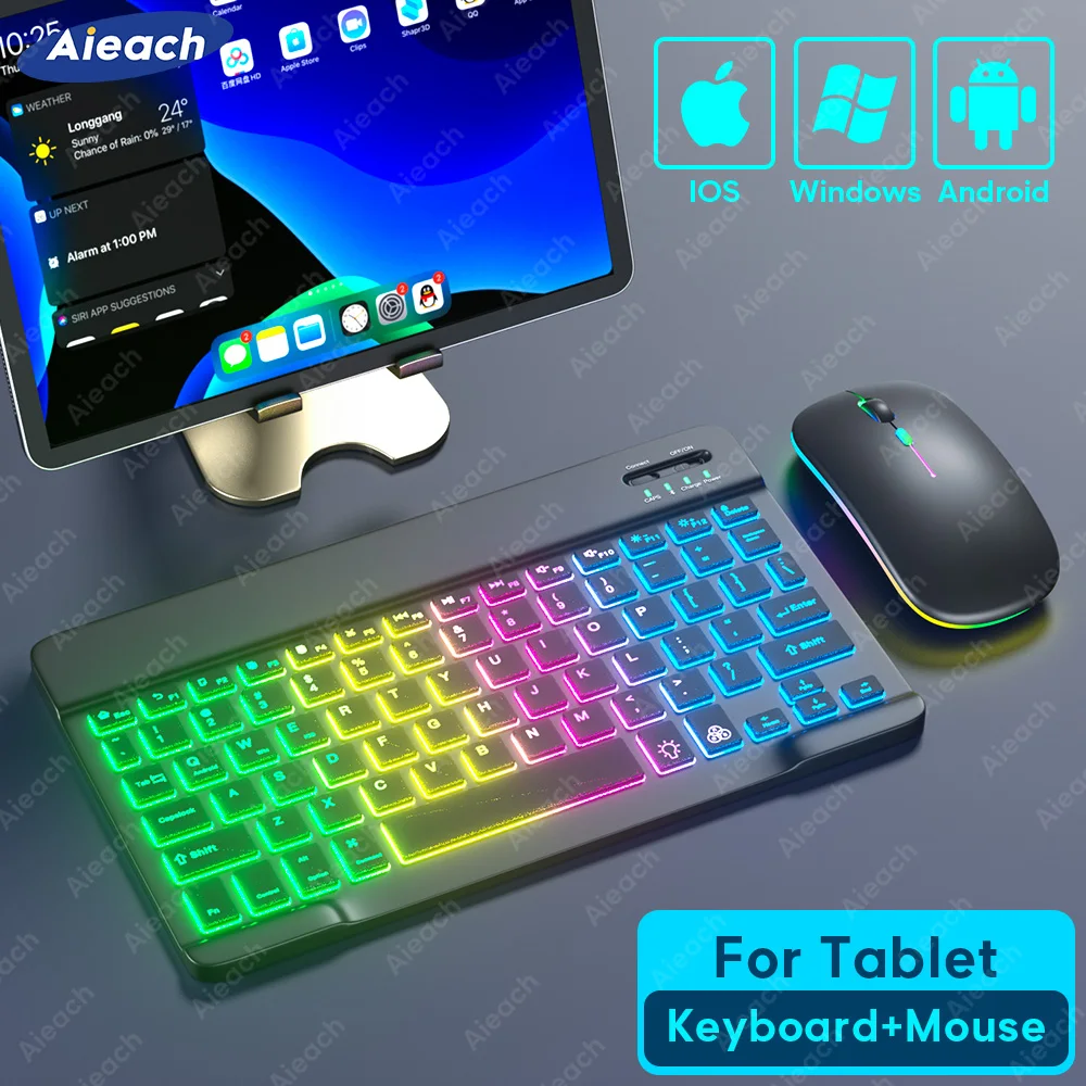 Teclado Inalámbrico Tablet Teclado Y Ratón Bluetooth Ultra