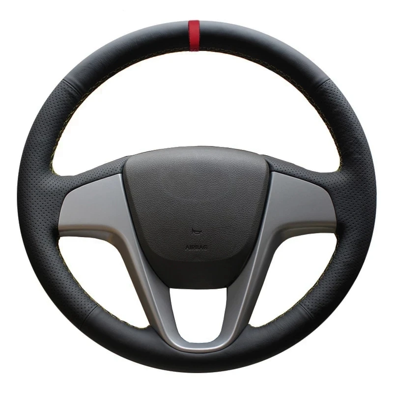 Hand Stitched Leather Braid Car Steering Wheel Cover Customized Car