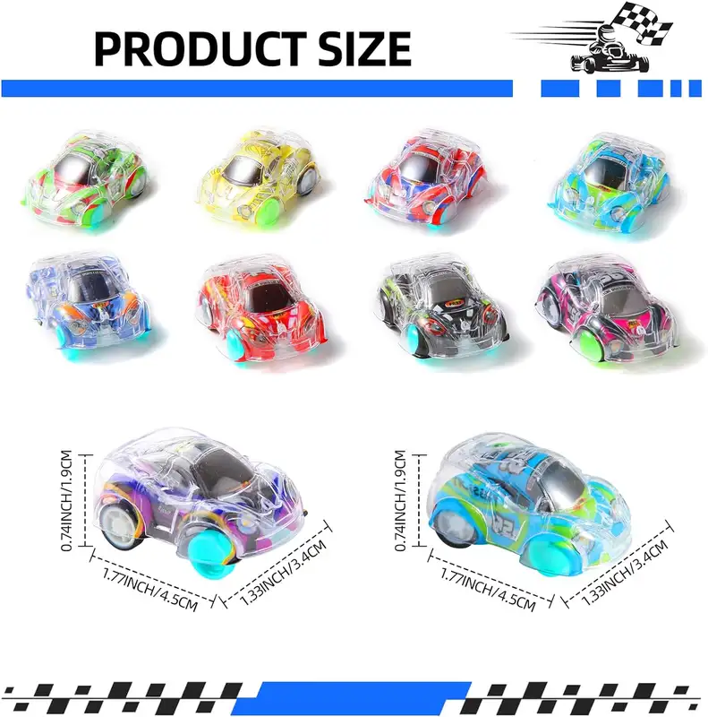 12/100Pcs Mini Pull Back Cars Set Pull Back Racing Vehicles for Kids Toddlers Pinata Fillers Goodie Bag Stuffers for Boys Girls - Image 2